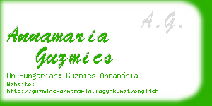 annamaria guzmics business card